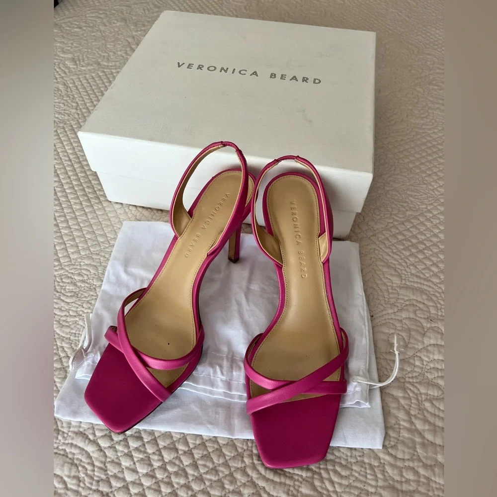 Veronica Beard Analita hot pink Sandal - Picture 1 of 4